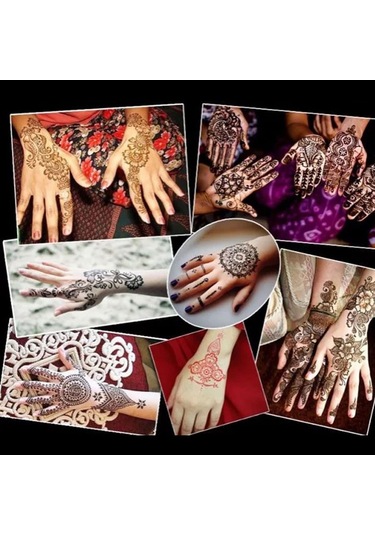 Yaozixa Eller İçin Çiçek Desenli Gösterge Şablonu, Pvc Materyal, Yeniden Kullanılabilir, S102 Numara, Sol Ve Sağ El Seti