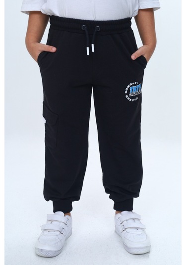 Toontoy Erkek Çocuk Concept Baskılı Eşofman Alt Siyah