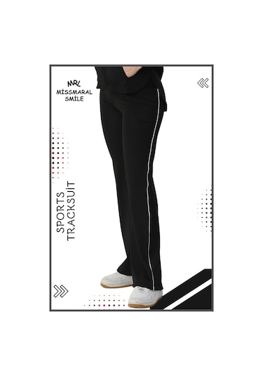 Kadın Spor Eşofman Takım İspanyol Paça Çift Cepli Alt &kapüşonlu Kanguru Cepli Üst Siyah Byz 3053 Siyah Kadın Spor Eşofman Takım İspanyol Paça Çift Cepli Alt &kapüşonlu Kanguru Cepli Üst Siyah Byz 3053 Siyah