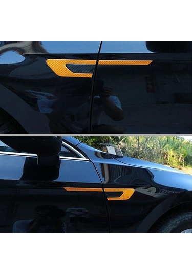 Beyaz 2 Adet/takım Araba Yansıtıcı Oto Kamyon Güvenlik Uyarı Bandı Araba Kapı Koruyucu Tampon Anti-çarpışma Şeritleri Güvenli Reflektör