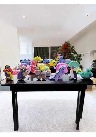 Taş Boyama Çocuk Etkinliği, 30 Parça Sevimli Hayvanlar Seti, 9 Re