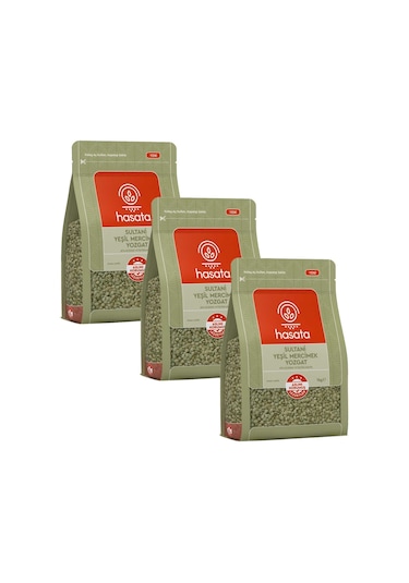 Hasata Yeşil Mercimek 3 x 1 KG