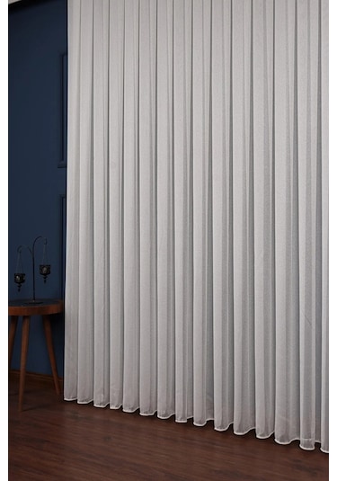 Arben Anon Eteği Kurşunlu Düz Tül Perde / Ölçünüze Özel Dikim