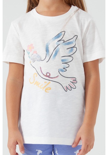 Roly Poly 3075 Bird Smile Kız Çocuk Tayt Takım KREM