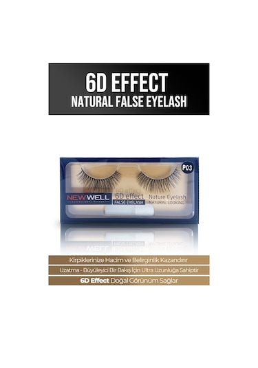 New Well P03 6D Effect Natural False Eyelash