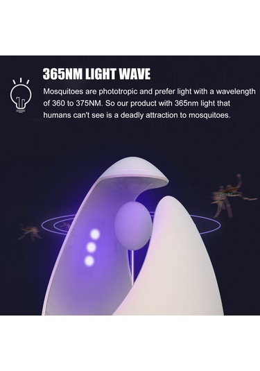 Kapalı Güçlü Emiş Sinek Kovucu Beyaz