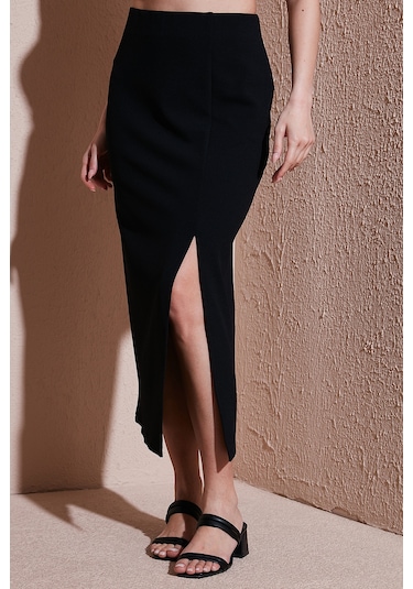 Fashion Friends Bayan Etek 25y0187k1 Siyah Siyah Fashion Friends Bayan Etek 25y0187k1 Siyah Siyah