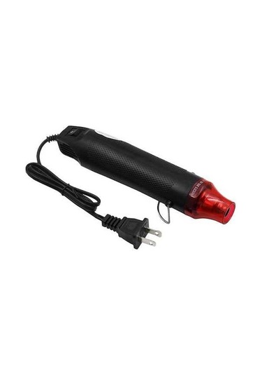 Createtech Elektrikli Sıcak Hava Tabancası 300w, Mini El Isı Aleti, Amerikan Prizli, Siyah Model