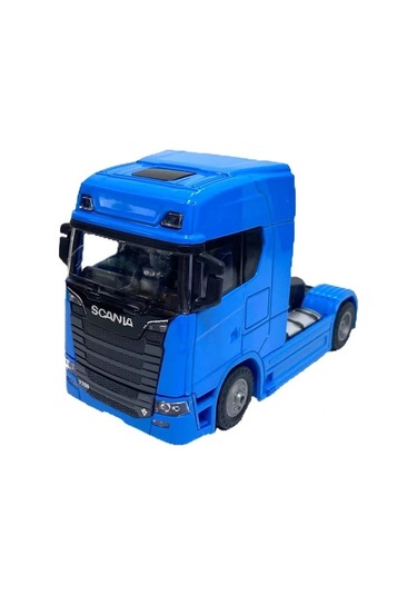Metal Scania Tır Kafası Işıklı Müzikli Oyuncak 12 Cm Çok Renkli