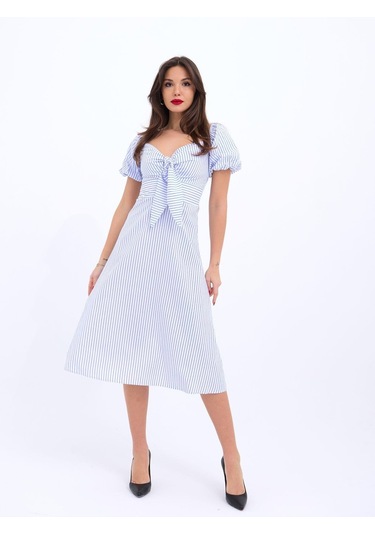 5948 Elbise-washington Çizgili Altın