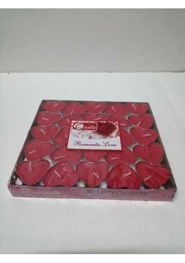 Mum Tea Lights 50Ad Kalp Şekilli