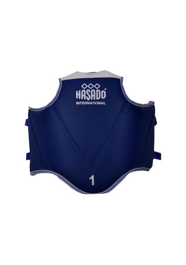 Haşadospormalzemeler Haşado Safeguard Taekwondo Vücut Göğüs Koruyucu Yelek Kırmızı - Mavi