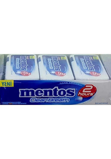 Mentos Clean Breath Plastik Kutu Nane 12 x 21 G