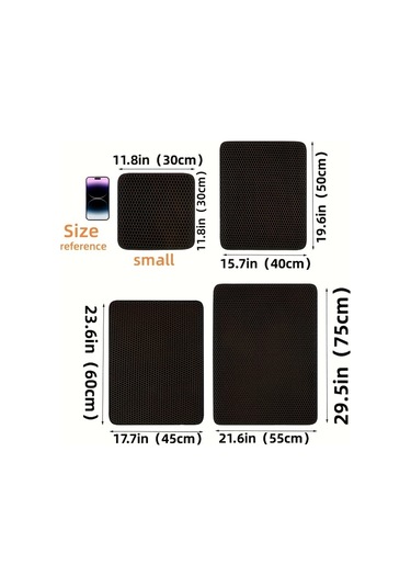 Mufunye Kedi Kumu Tepsisi Petek Tasarım Su Geçirmez Çift Katmanlı L