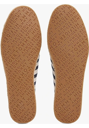 Tommy Hilfiger Kadın Mavi Çizgili Babet Çok Renkli