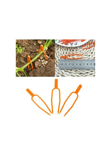 Lebihmurah 2664 50 Adet Plastik Bitki Klipleri Sabitleme Sabitleme Kelepçesi Çilek Tarımı Klip Karşılaşma