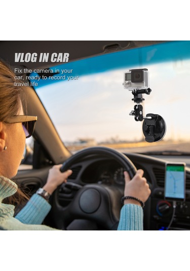 Monyee Siyah Abs+metal Süspansiyon Tutucu, 360 Döner İki Toplu, 450g Yük Kapasitesi, Spor Kamerası Ve Telefon Uyumlu