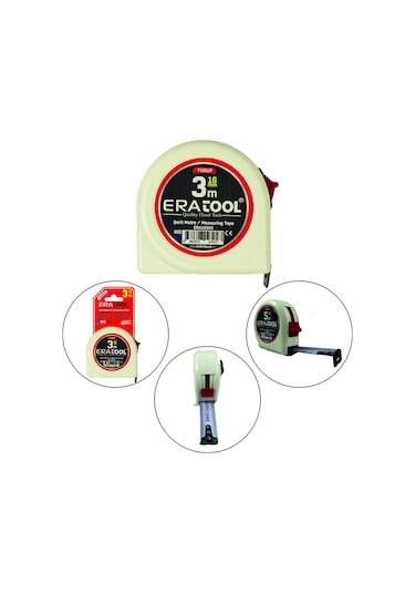 Şerit Metre 3 16mm - Beyaz Era12502 Yusuf Eratool