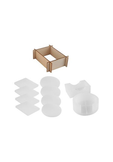 Ulzyvf Silikon Bardak Altlığı Kalıpları 8'li Set, Farklı Tasarımlar Diğer