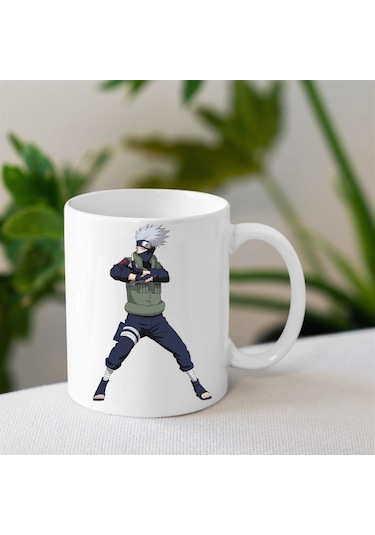 Anime Naruto Kakashi Hatake Action Tasarımlı Bardak Siyah