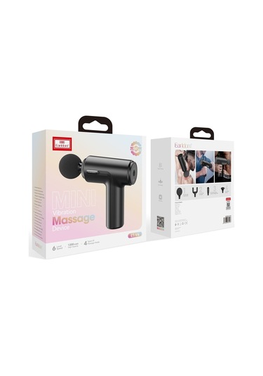 Earldom V6 6 Seviyeli 4 Değişir Başlıklı Kablosuz Masaj Aleti - Siyah 378109 Siyah