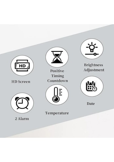Novahub Mavi 9 Dijital Duvar Saati, Sıcaklık, Hafta, Zamanlama, Geri Sayım, Işığa Duyarlı, 2 Alarm, 12/24h Led Çalar Saat, Güçlü Tasarım, 2 Alarm Mavi