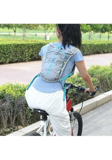 Funtree Fonksiyonel Naylon Koşu Sırt Çantası - Sıvı Alımı, Bisiklet Çantası Gök Mavisi Mavi Mavi