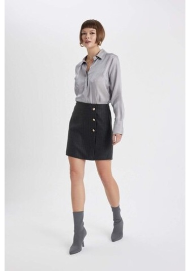 DeFacto   A Kesim Normal Bel Astarlı Mini Etek B5672AX23AUAR104 Antrasit