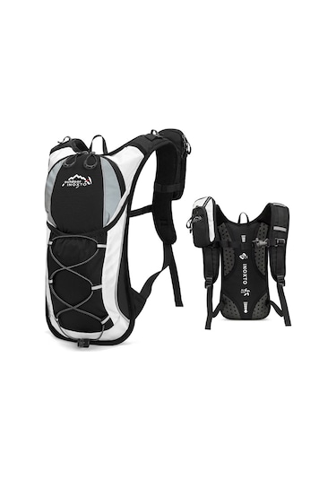 Inoxto-bisiklet Yürüyüş Koşu İçin 5l Hidrasyon Paketi Nefes Y28360b Siyah