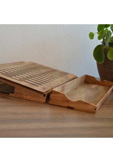 Woodsaka Walstand 2.0 - Çekmeceli Laptop Ve Notebook Standı - 17