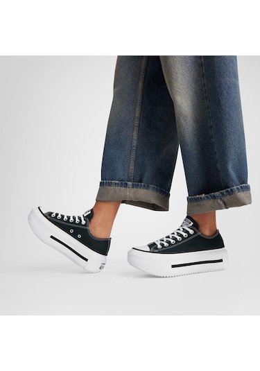 Chuck Taylor All Star Lift Double Stack Platform Kadın Siyah Sneaker-9279 001-siyah