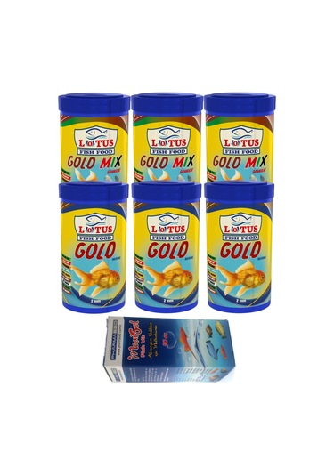 Gold Natural ve Mix Granulat 6x100ml Japon Balık Yemi ve Vitamini
