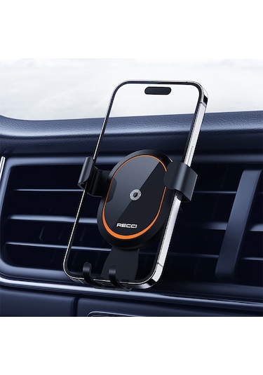 Recci Rho-c26 Araç İçi Telefon Tutucu 360 Dönebilen Havalandırma Tasarımlı Siyah