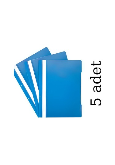 N'pratik 5 Adet Extra Mavi Telli Dosya Seti - Pratik Ve Dayanıklı Belge Düzenleyici
