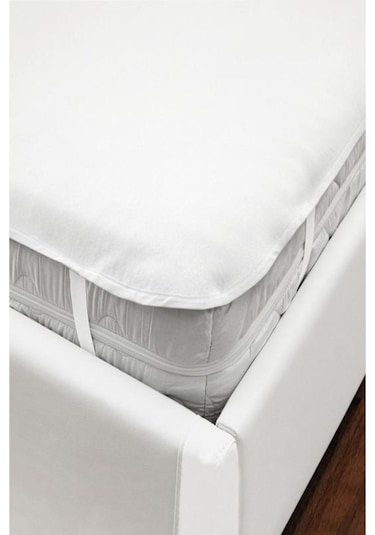 Divanev Çift Kişilik 150x200 Cm Alez Cm Sıvı Geçirmez Micro Çarşaf Yatak Koruyucu Alez Beyaz