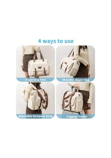 Jialan Büyük Kapasiteli Çok Fonksiyonlu Üç Kullanımlı Çapraz Bej