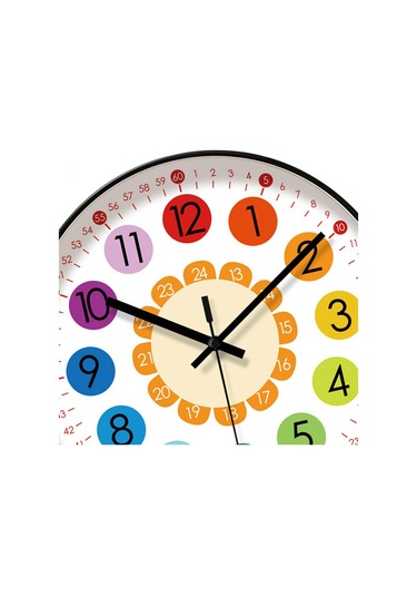 Homyl Çocuklar Duvar Saati Zamanı Söyleyen Öğretim Benzersiz ÇOk Renkli