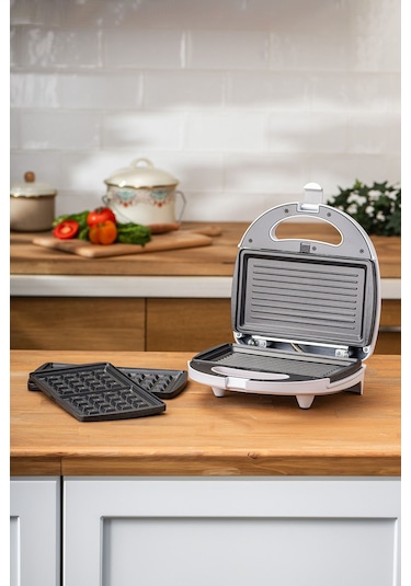 Homend Toastbuster 1319H Waffe&Tost Makinesi (Çıkartılabilir Plakalı)