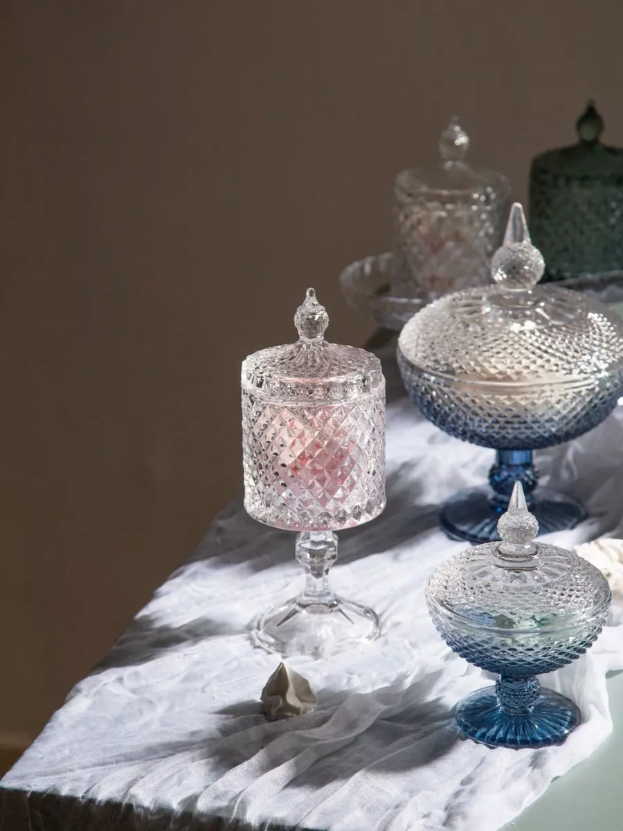 Lefard Dıamant 300 Ml Cam Kavanoz Ayaklı Kapaklı 178969475