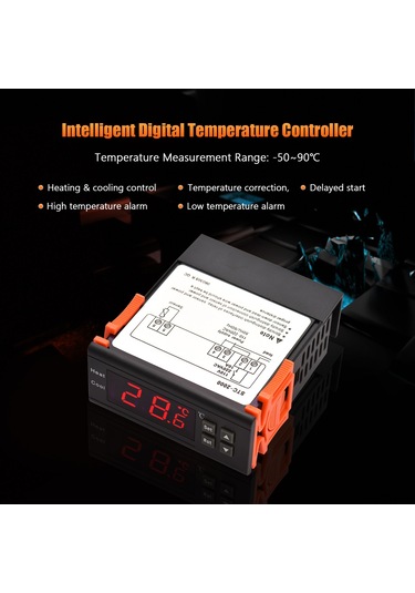 Dianziye Stc-1000 Akıllı Sıcaklık Kontrol Cihazı - Otomatik Isıtma/soğutma, Sıcaklık Doğrulama, Gecikmeli Başlangıç, Alarm - Ac 110 220v