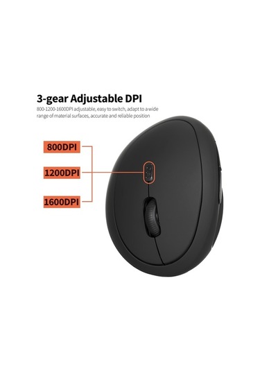 Dancemonkey Usb Dikey Faret 6 Tuşlu 800-1600 Dpı Siyah/beyaz/pembe Optik Optik