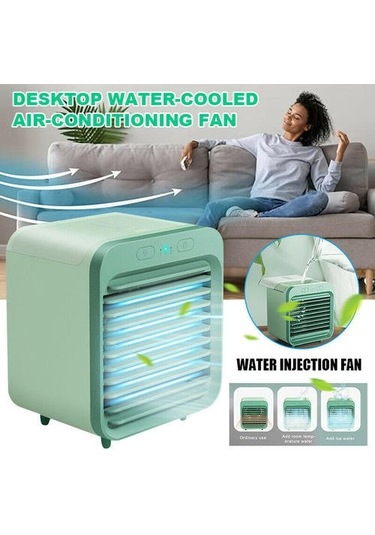 Mini Taşınabilir Fan Soğutucu Vantilatör 4261 Yeşil