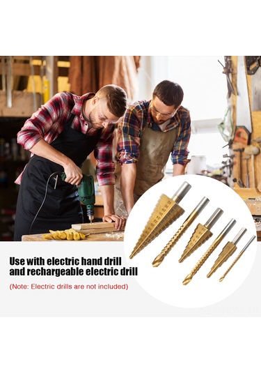 Suofeng Hss Ti Kaplama 3 Adet Aşama Matkap 4-12/20/32mm + 3 Adet Testere Matkap 3/6/8mm 6'lı Set - Ev Ve Endüstri Kullanıma Uygun