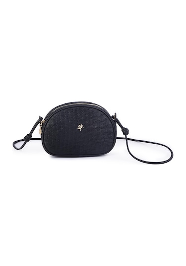 Nas Bag Kadın Mini Çapraz Hasır Görünümlü Çanta Siyah Hasır 21x16x8 Cm Siyah