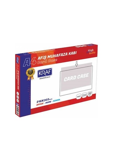 Kraf Afiş Muhafaza Kabı A4 - 20 Adet