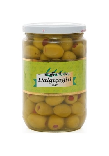 Dalgıçoğlu Biberli Zeytin Biber Dolgulu Ayvalık Yeşil Zeytin Cam 400 G