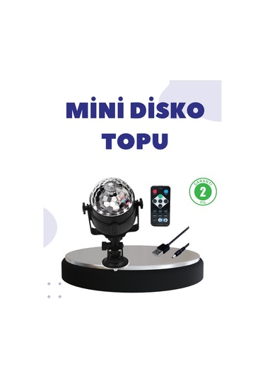 Ses Duyarlı Mini Disko Küre Lamba