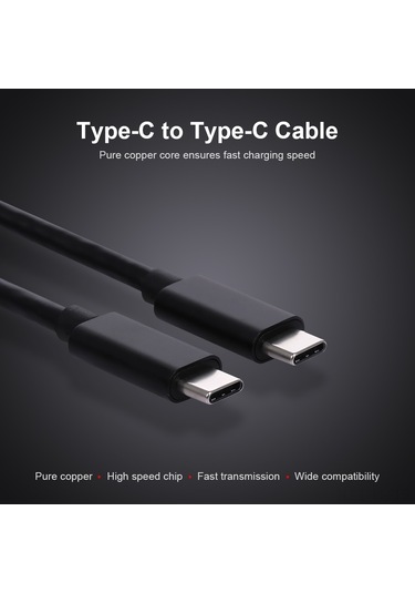 Lemestar Temiz Bakır Tipi-c Erkek-erkek Veri Kablosu, Etkili Parazit Engelleme Özelliği İle