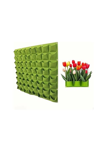 Fochsia 9 Cep Dikey Bahçe Dikim Torbası - Siyah, İç Ve Dış Mekan, Balkon Ve Duvar Bahçeciliği