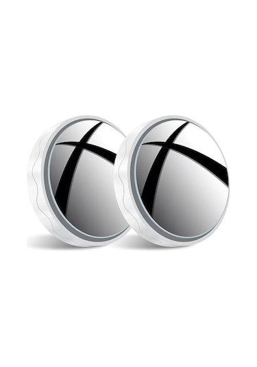 Wezone Araç Geri Görüş Ayna Seti: Süper Tutuculu 360 Ayarabilir Geniş Açı, Kör Nokta Gözlemcisi, Beyaz 2 Adet